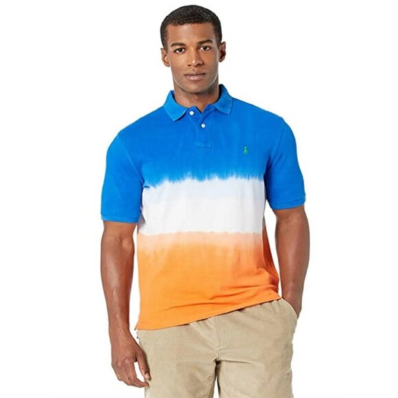 Polo Ralph Lauren Ombre Polo Shirt, Tie Dye, Blue/White/Orange, 4XLT, NWT - Picture 1 of 5